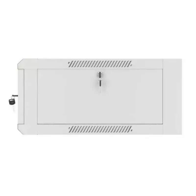 Naścienna szafa rack 19 cali 4U LANBERG WAFA-5604-10S, głębokość 600 mm, szara, drzwi szklane (składana)