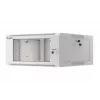 Naścienna szafa rack 19 cali 4U LANBERG WAFA-5604-10S, głębokość 600 mm, szara, drzwi szklane (składana)