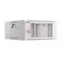 Naścienna szafa rack 19 cali 4U LANBERG WAFA-5604-10S, głębokość 600 mm, szara, drzwi szklane (składana)