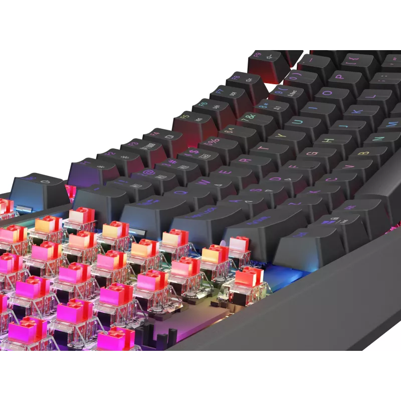 Klawiatura GENESIS Thor 230 TKL Gaming USB + RF Wireless + Bluetooth QWERTY Czarna