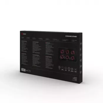 Podstawka chłodząca pod laptopa SAVIO COS-01 z 6 podświetlanymi wentylatorami 2000 RPM, USB 2.0, do ekranów do 17,3 cala