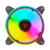 120mm ARGB Case Fan 4-pack SAVIO FAN-01 with Controller and Remote, 12 V, 1200 RPM, 25 dB (Czarny)