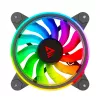 120mm ARGB Case Fan 4-pack SAVIO FAN-01 with Controller and Remote, 12 V, 1200 RPM, 25 dB (Czarny)