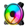 120mm ARGB Case Fan 4-pack SAVIO FAN-01 with Controller and Remote, 12 V, 1200 RPM, 25 dB (Czarny)