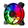 120mm ARGB Case Fan 4-pack SAVIO FAN-01 with Controller and Remote, 12 V, 1200 RPM, 25 dB (Czarny)