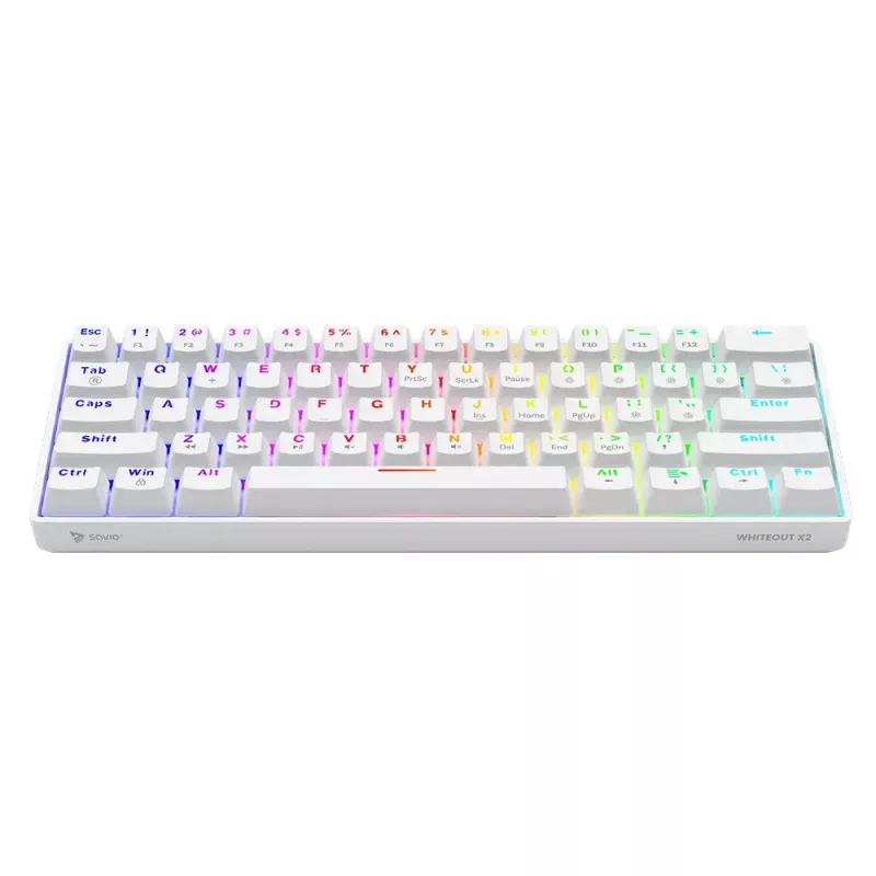 Klawiatura gamingowa Savio WHITEOUT X2 czerwony USB QWERTY mechaniczna 61 klawiszy