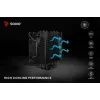 Chłodzenie procesora powietrzne SAVIO Vortex X2 Czarny – wentylator 120 mm, wysokość 157 mm, PWM, kompatybilność z LGA 2066