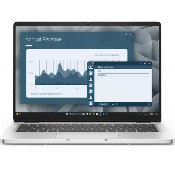 Laptop Dell Pro 14 PC14255 — AMD Ryzen AI 7 PRO 350, 14 cali (1920×1200) Full HD+, 16 GB DDR5, 1 TB SSD, Windows 11 Pro, platynowy
