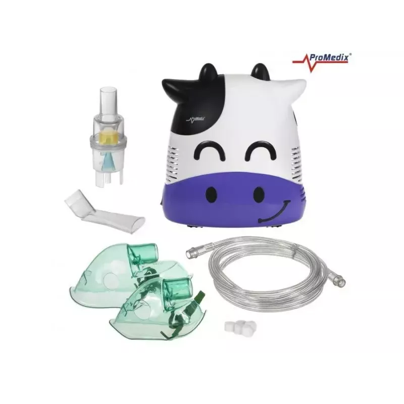 Przenośny nebulizator ProMedix PR-810 sprężarka powietrzna, regulowany poziom mgiełki, kompaktowa konstrukcja