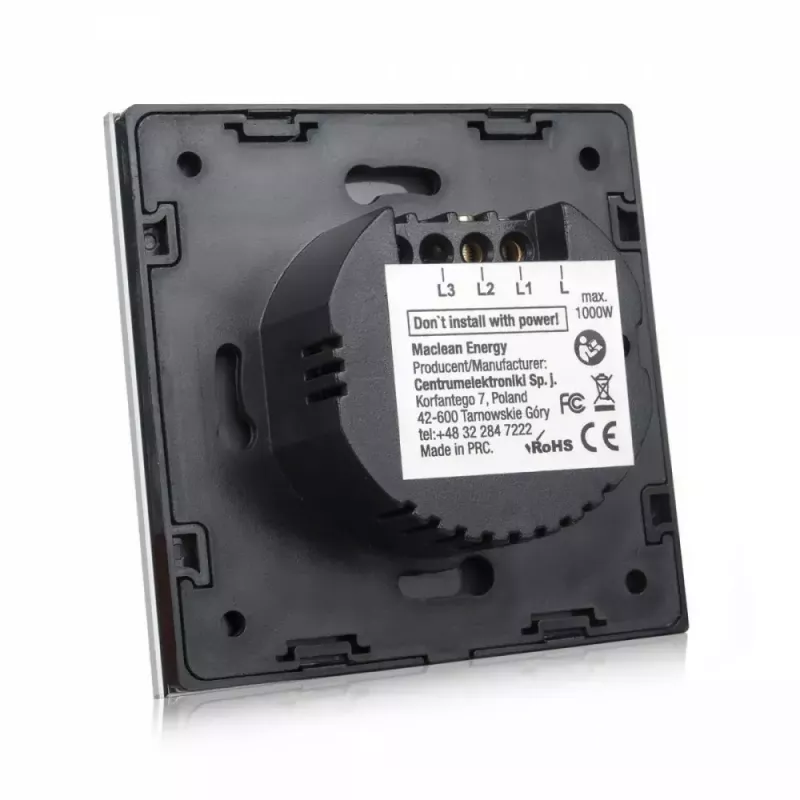 Dotykowy włącznik światła MACLEAN MCE703W, panel szklany, 1-obwodowy, 220V