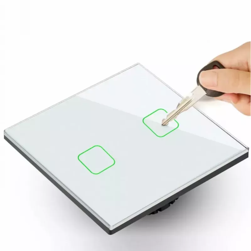 Dotykowy włącznik światła MACLEAN MCE703W, panel szklany, 1-obwodowy, 220V