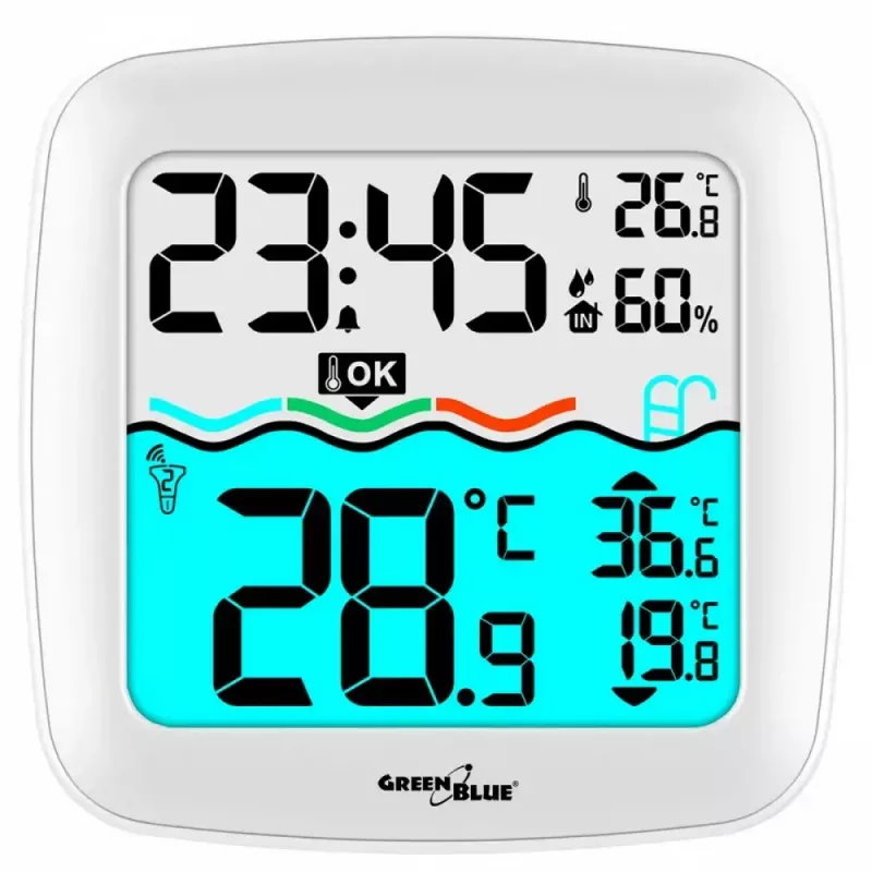 Bezprzewodowy czujnik temperatury basenowej GreenBlue GB216 IPX7 wodoodporny, model GB216