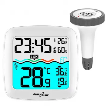 Bezprzewodowy czujnik temperatury basenowej GreenBlue GB216 IPX7 wodoodporny, model GB216