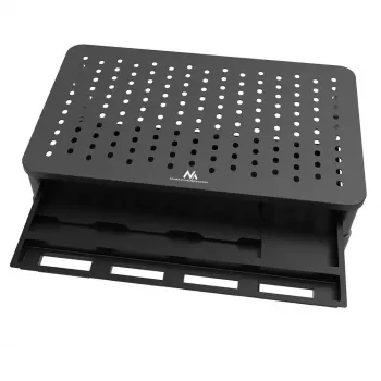 Podstawa pod laptopa MACLEAN MC-946 dla urządzeń 13–32 cale, 3-stopniowa wysokość (11/13/15 cm), szuflada, czarna, do 20 kg