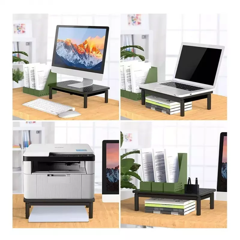 Podstawa pod laptopa MACLEAN MC-946 dla urządzeń 13–32 cale, 3-stopniowa wysokość (11/13/15 cm), szuflada, czarna, do 20 kg
