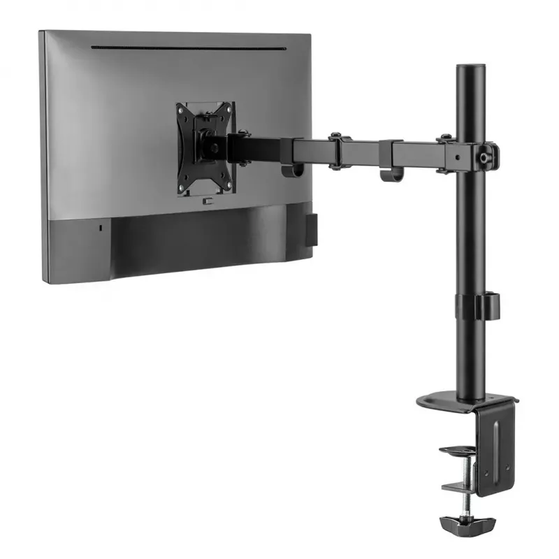 Uchwyt biurkowy do monitora MACLEAN MC-753N dla ekranów 17–32 cale, VESA 75x75 / 100x100, maks. 9 kg, pochylanie ±45°, obrót ±180°, regulacja wysokości