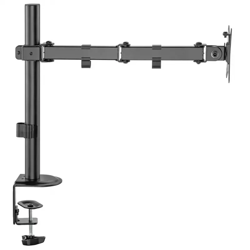 Uchwyt biurkowy do monitora MACLEAN MC-753N dla ekranów 17–32 cale, VESA 75x75 / 100x100, maks. 9 kg, pochylanie ±45°, obrót ±180°, regulacja wysokości