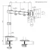 Uchwyt biurkowy do monitora MACLEAN MC-753N dla ekranów 17–32 cale, VESA 75x75 / 100x100, maks. 9 kg, pochylanie ±45°, obrót ±180°, regulacja wysokości