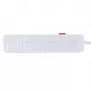Listwa zasilająca MACLEAN MCE393 W — 4 gniazda + 3×USB, 110–240 V, USB 2,1 A, 2500 W, 3 m, biała
