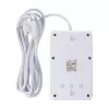 Listwa zasilająca MACLEAN MCE393 W — 4 gniazda + 3×USB, 110–240 V, USB 2,1 A, 2500 W, 3 m, biała