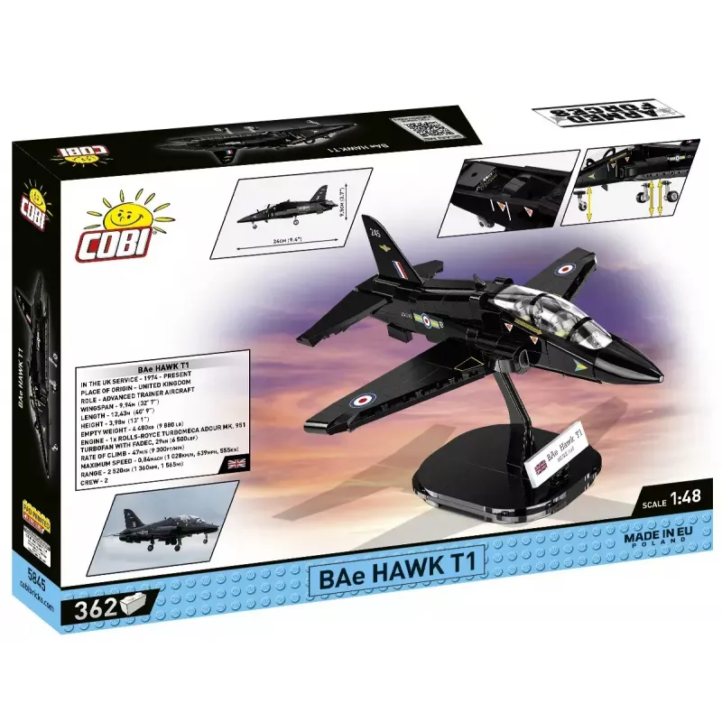 Zabawka konstrukcyjna Cobi BAe Hawk T1 zestaw modelarski 5845 elementów