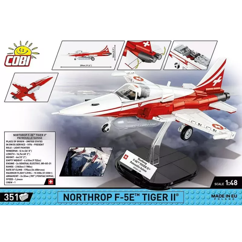 Zabawka konstrukcyjna Cobi Northrop F-5E Tiger II model 5857 klocki konstrukcyjne