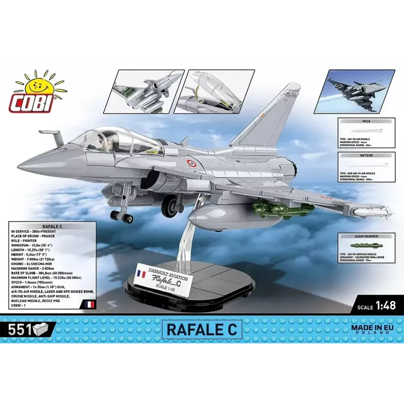 Zestaw klocków konstrukcyjnych Cobi Rafale C 551 elementów model COBl-5901