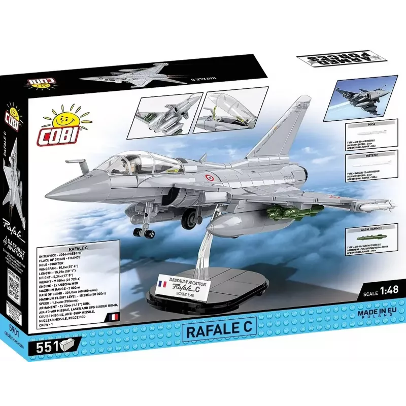 Zestaw klocków konstrukcyjnych Cobi Rafale C 551 elementów model COBl-5901