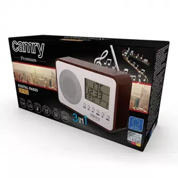 Radio przenośne Camry CR 1153 — przenośne radio FM z wyświetlaczem LCD, pojedynczym głośnikiem, automatycznym strojeniem cyfrowym, zasilaniem DC