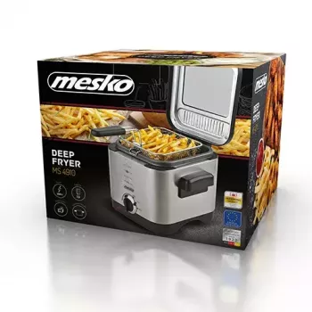 Frytkownica Mesko Home MS 4910 Pojedyncza 1,5 L 900 W Czarna Stal satynowana