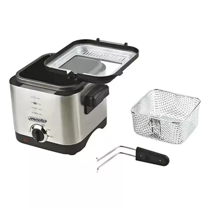 Frytkownica Mesko Home MS 4910 Pojedyncza 1,5 L 900 W Czarna Stal satynowana