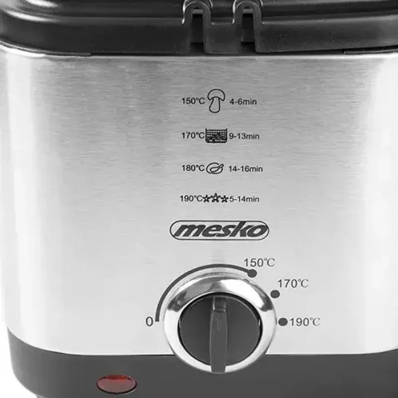 Frytkownica Mesko Home MS 4910 Pojedyncza 1,5 L 900 W Czarna Stal satynowana