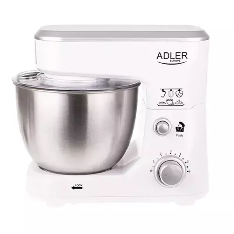Robot planetarny Adler AD 4216, 500 W, misa ze stali nierdzewnej 4 l, biały