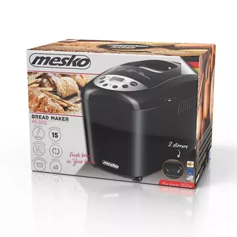 Maszyna do chleba Mesko Home MS 6022 850 W Czarny Cyfrowy Timer