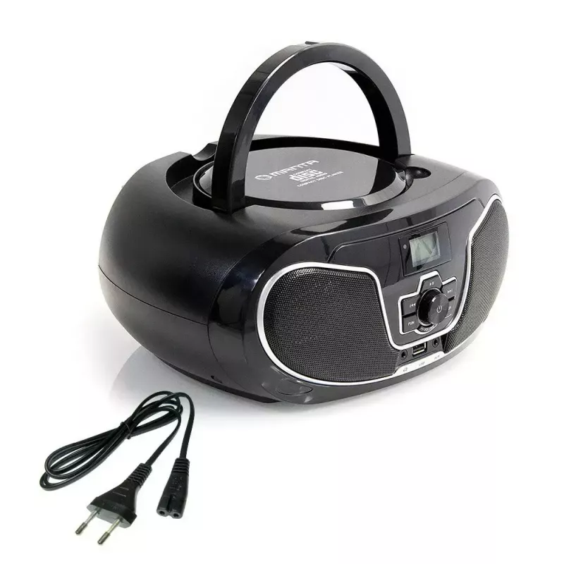 Przenośny boombox MANTA BBX007 z Bluetooth 5.0, radiem FM (87,5–108 MHz), LCD, anteną teleskopową