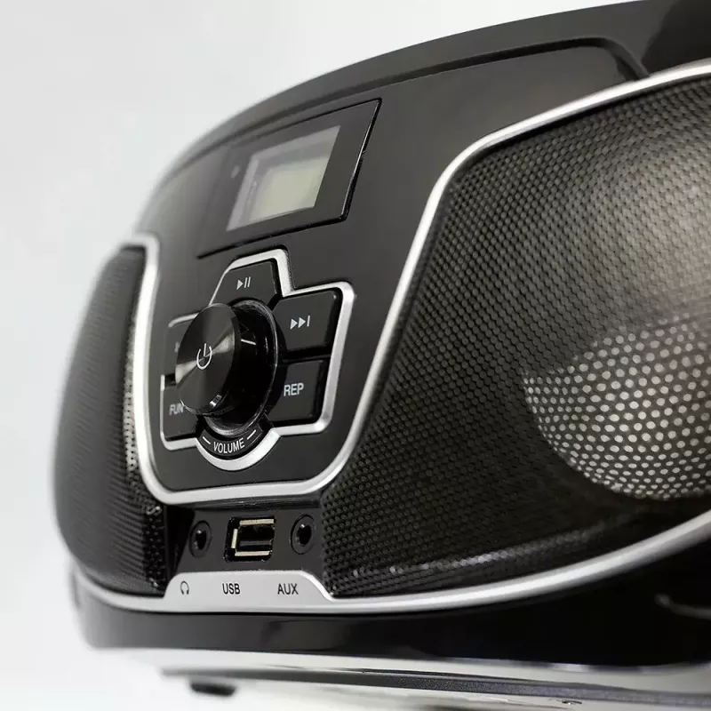 Przenośny boombox MANTA BBX007 z Bluetooth 5.0, radiem FM (87,5–108 MHz), LCD, anteną teleskopową