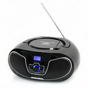 Przenośny boombox MANTA BBX007 z Bluetooth 5.0, radiem FM (87,5–108 MHz), LCD, anteną teleskopową