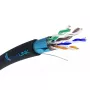Kabel sieciowy Extralink Skrętka CAT5E FTP Outdoor z żelem 100M Czarny