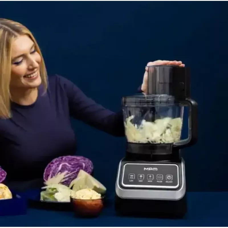 Robot kuchenny MPM MRK-27 2000W — wielofunkcyjne urządzenie kuchenne z silnikiem 2000 W
