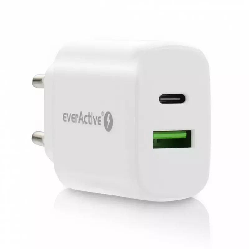 Ładowarka USB-C everActive SC-370Q 25W QC3.0 USB szybkie ładowanie