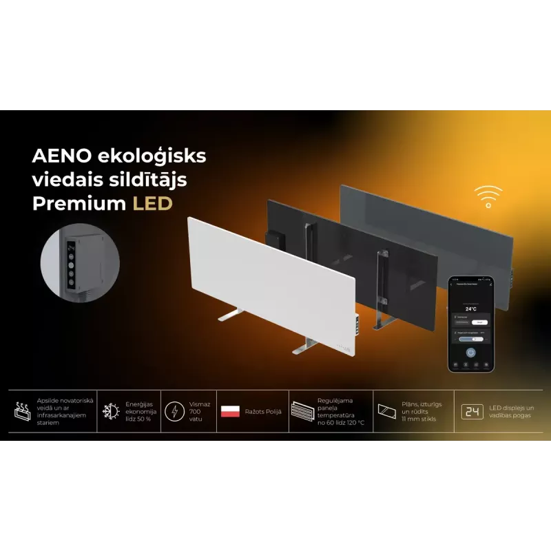 Promiennik podczerwieni AENO Premium Eco Smart Heater AGH0005S, szary