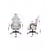 Fotel gamingowy Huzaro FORCE 4.7 RGB biały — kubełkowe siedzisko z tkaniny, maks. obciążenie 140 kg, regulacja wysokości 43–53 cm, pochylenie 90–140°