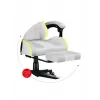Fotel gamingowy Huzaro FORCE 4.7 RGB biały — kubełkowe siedzisko z tkaniny, maks. obciążenie 140 kg, regulacja wysokości 43–53 cm, pochylenie 90–140°