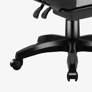 Fotel gamingowy Huzaro Force 3.7 Szary — ergonomiczny fotel gamingowy, regulowana wysokość 107,5–116,5 cm, szerokość siedziska 47 cm