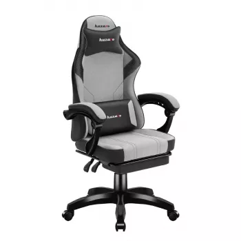 Fotel gamingowy Huzaro Force 3.7 Szary — ergonomiczny fotel gamingowy, regulowana wysokość 107,5–116,5 cm, szerokość siedziska 47 cm