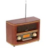 Przenośne radio Adler AD 1187 — FM, 10 W RMS, wyświetlacz LCD, brązowy, 300×140×210 mm