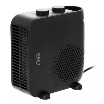 Wentylatorowy grzejnik elektryczny Adler AD 7725B, 2000 W, 2 poziomy mocy, regulowany termostat, czarny