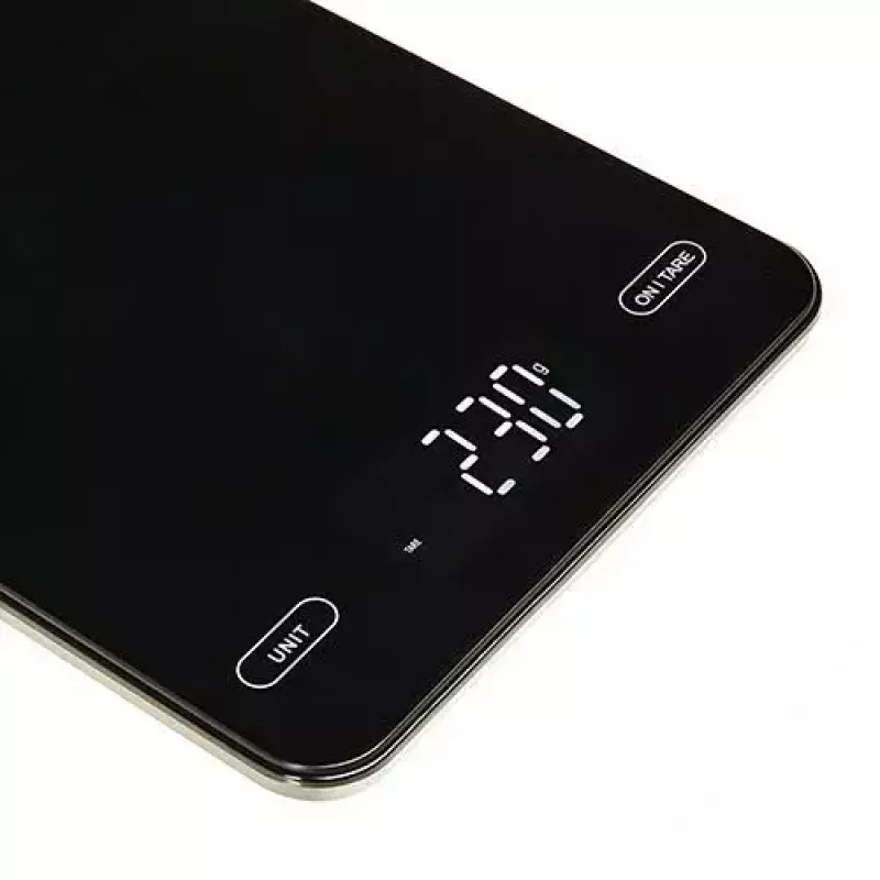 Elektroniczna waga kuchenna Adler AD 3177b — pojemność 10 kg, dokładność 1 g, czarna, szklany blat