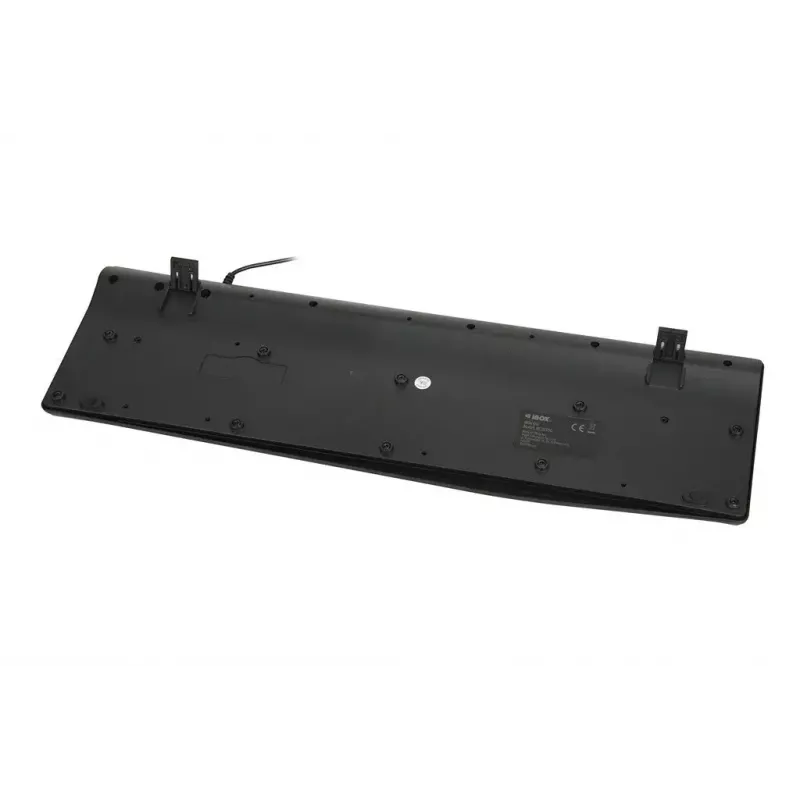 Przewodowa klawiatura USB IBOX Eris IKC2010G — pełnowymiarowa, 105 klawiszy, USB, szaro-czarna, wodoodporna, kabel 1,8 m