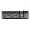 Przewodowa klawiatura USB IBOX Eris IKC2010G — pełnowymiarowa, 105 klawiszy, USB, szaro-czarna, wodoodporna, kabel 1,8 m